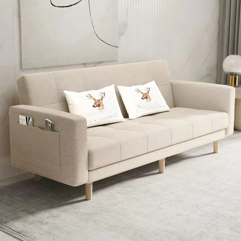 Scandinavian Seating Living Room Square Arm Biscuit Back Standard Settee