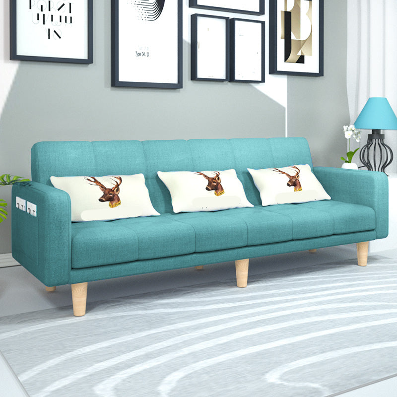 Scandinavian Seating Living Room Square Arm Biscuit Back Standard Settee