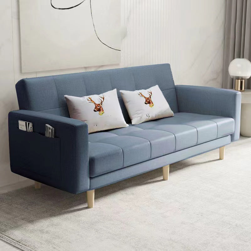 Scandinavian Seating Living Room Square Arm Biscuit Back Standard Settee