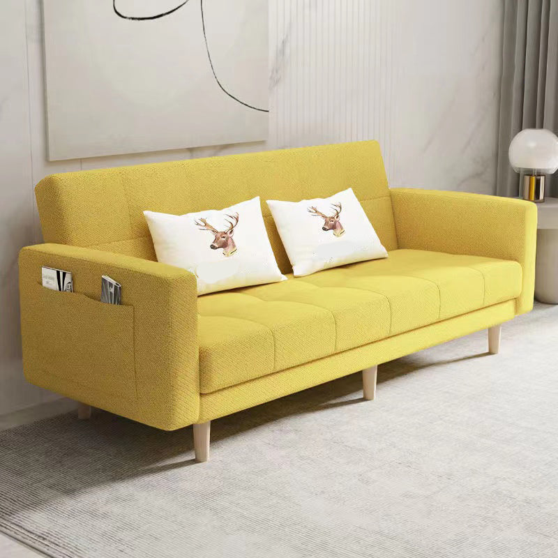 Scandinavian Seating Living Room Square Arm Biscuit Back Standard Settee