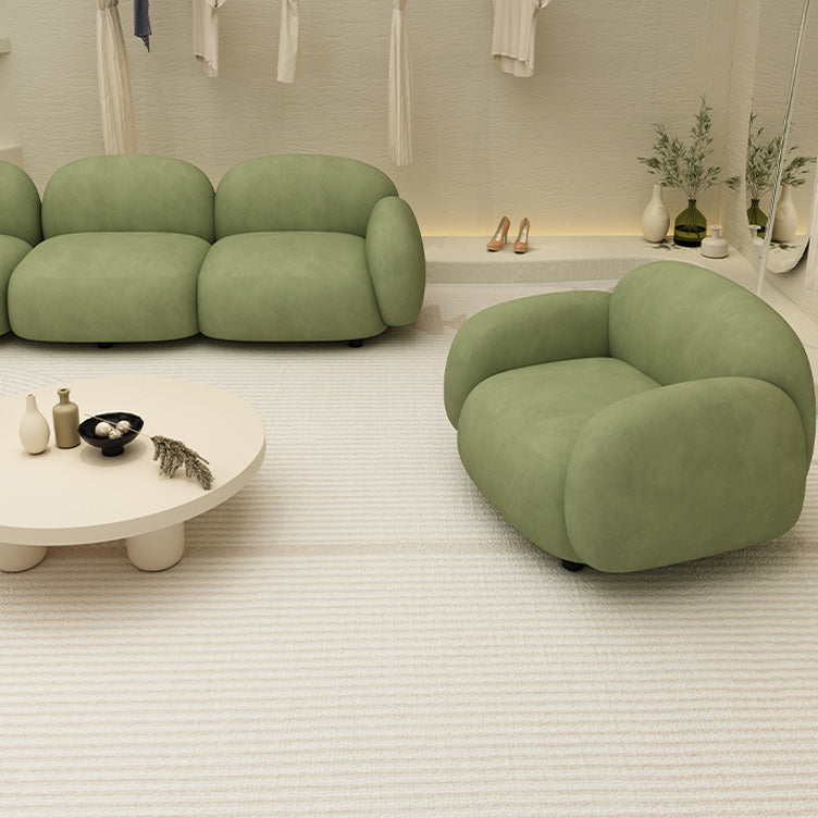 Scandinavian Sofa Fabric Cushions Square Arm Living Room Standard Seating