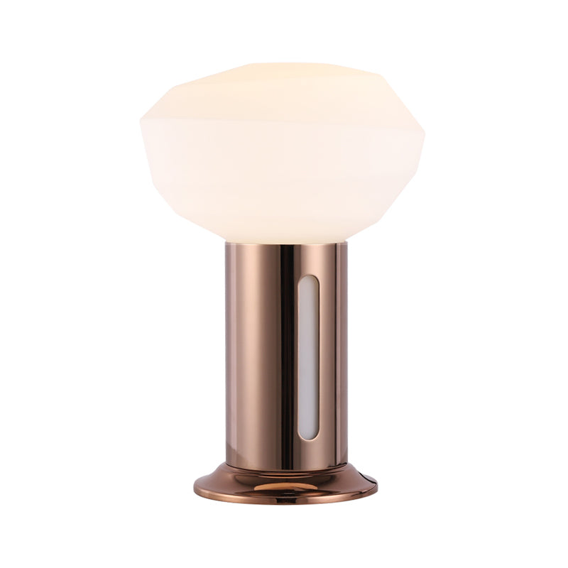Knospe-Form Nachttisch Licht modernistisches Opalglas 1 leichte Nachttisch-Nachttisch-Lampe in Kupfer