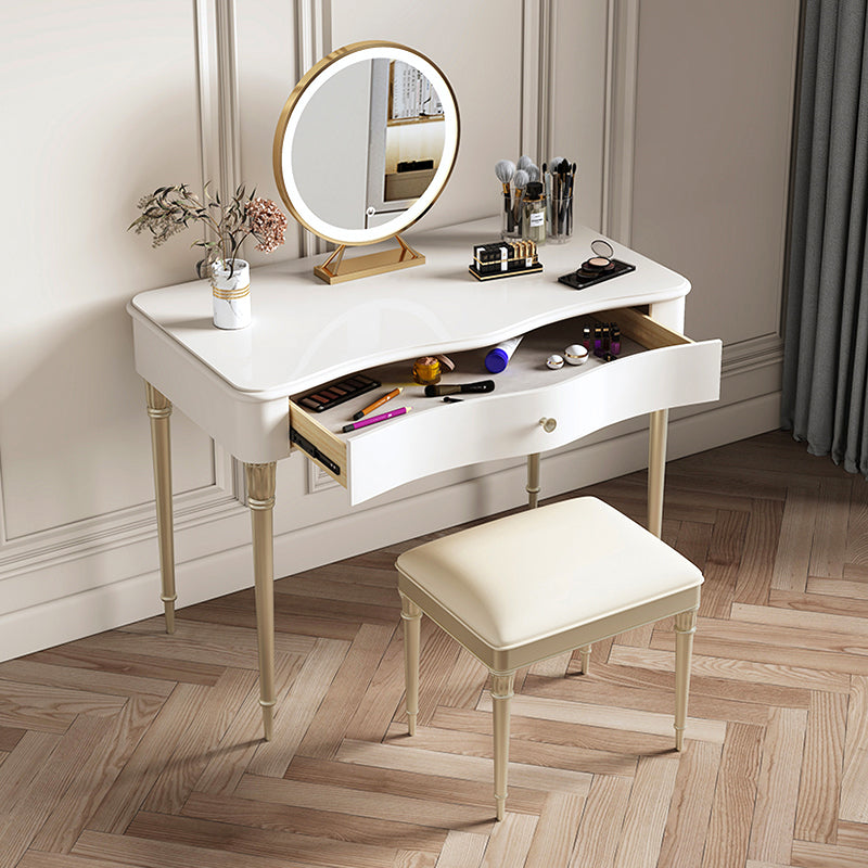 15" Wide Glam Make-up Vanity Solid Wood Dressing Table with Drawer
