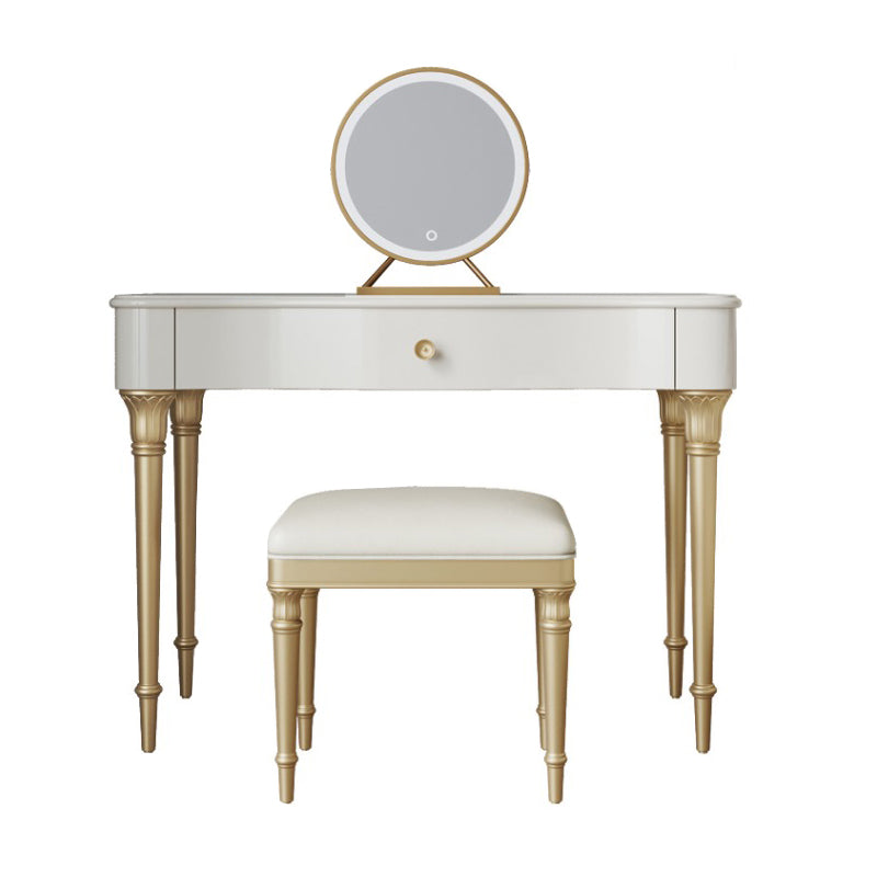 15" Wide Glam Make-up Vanity Solid Wood Dressing Table with Drawer