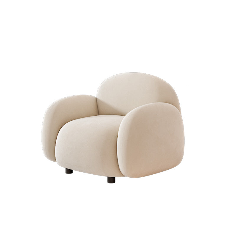 Glam Seating Square Arm White Cushions Standard Living Room Settee
