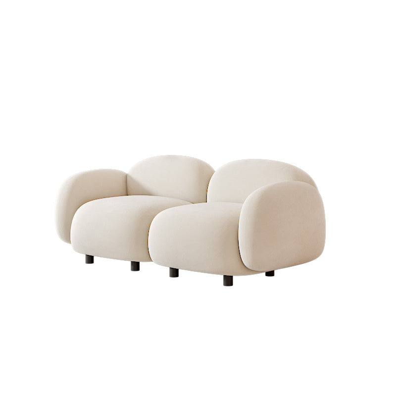 Glam Seating Square Arm White Cushions Standard Living Room Settee