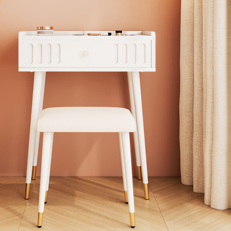 15" Wide Contemporary Make-up Vanity Wooden White Dressing Table