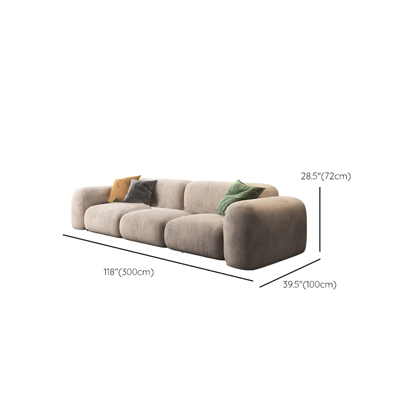 Tropical Settee Living Room Gray Cushions Standard Square Arm Seating