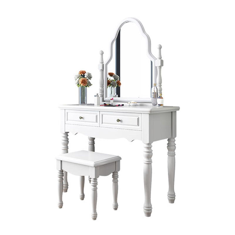 15" Wide Victorian Make-up Vanity Wooden Mirror Dressing Table