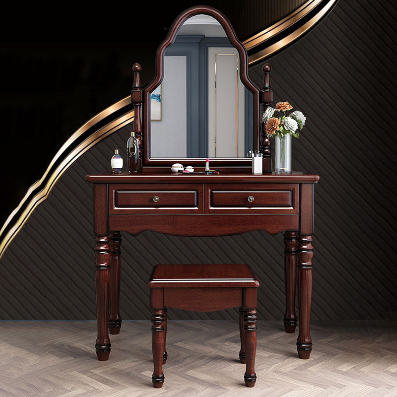 15" Wide Victorian Make-up Vanity Wooden Mirror Dressing Table