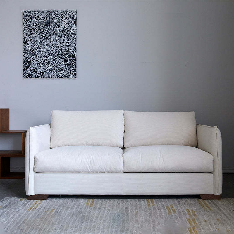 Scandinavian Sofa Fabric Living Room Pillows Square Arm Standard Sofa Bed