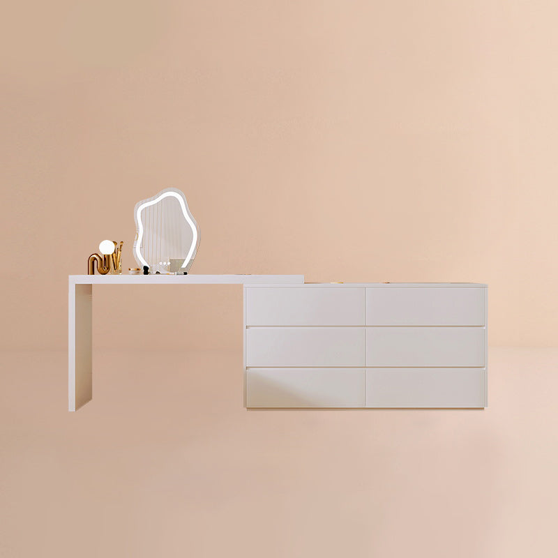 15" Wide Scandinavian Vanity Table Wooden White Make-up Vanity