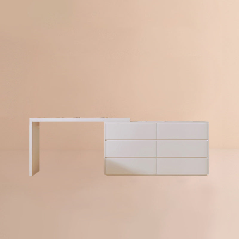 15" Wide Scandinavian Vanity Table Wooden White Make-up Vanity