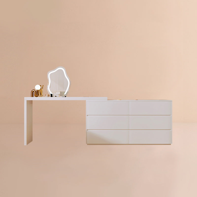 15" Wide Scandinavian Vanity Table Wooden White Make-up Vanity