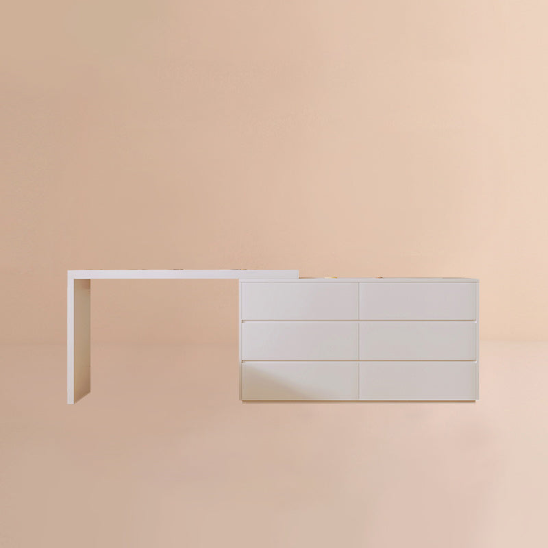15" Wide Scandinavian Vanity Table Wooden White Make-up Vanity