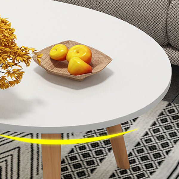 Minimalistic Single Coffee Table Wood Contemporary Cocktail Table with Shelf