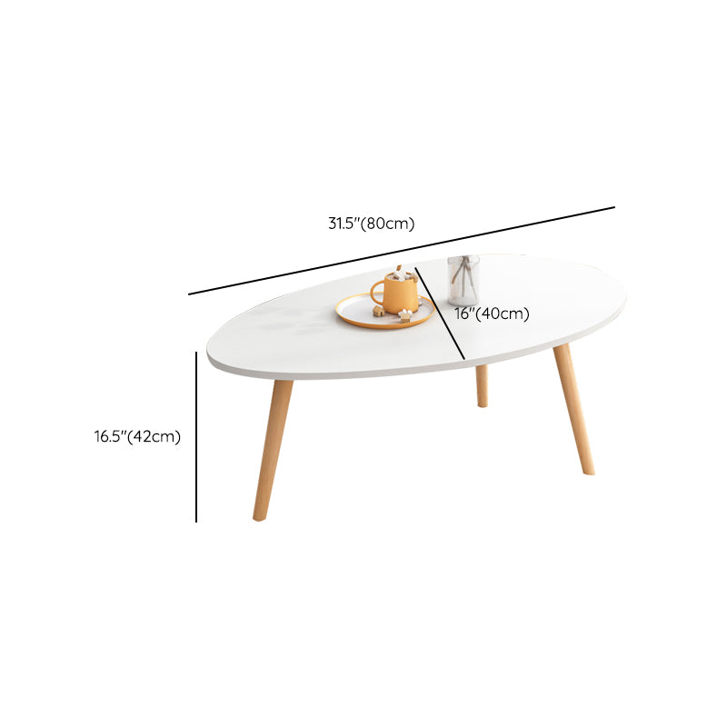 Minimalistic Single Coffee Table Wood Contemporary Cocktail Table with Shelf