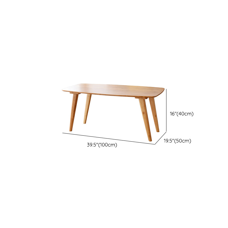 Rectangular Wood Coffee Table Contemporary 4 Legs Cocktail Table