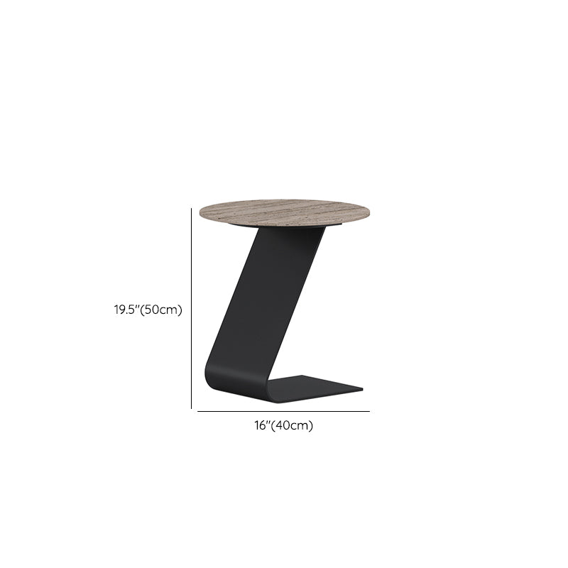 Minimalist Slate Coffee Table Round Bunching Coffee Table Sets for Living Room