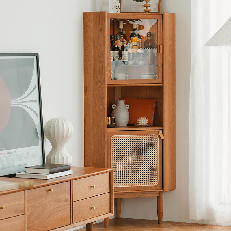 Minimalism Rectangle Storage Cabinet Solid Wood Accent Cabinet