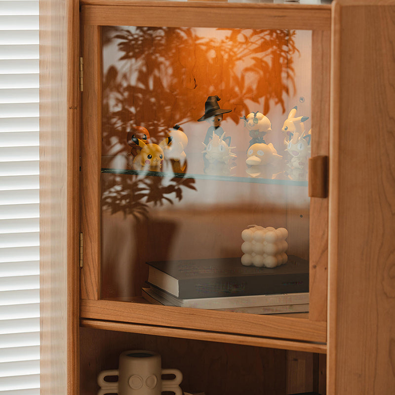 Minimalism Rectangle Storage Cabinet Solid Wood Accent Cabinet