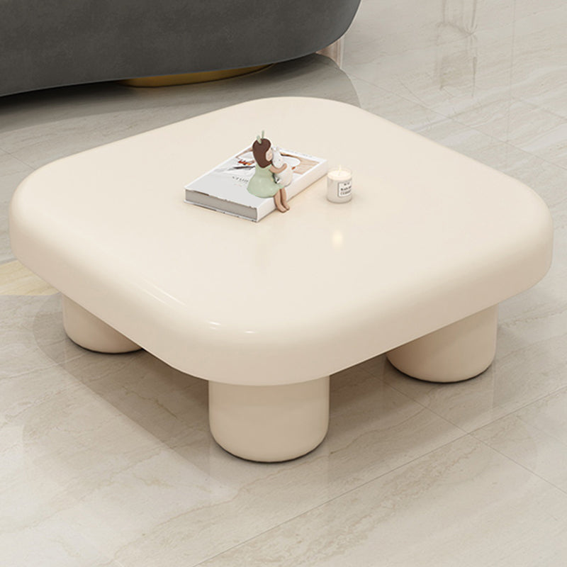 Wood Square Coffee Cocktail Table White 4 Legs Coffee or End Table