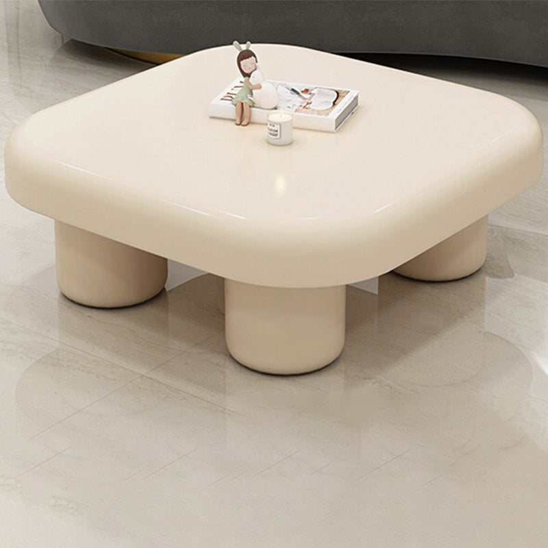 Wood Square Coffee Cocktail Table White 4 Legs Coffee or End Table
