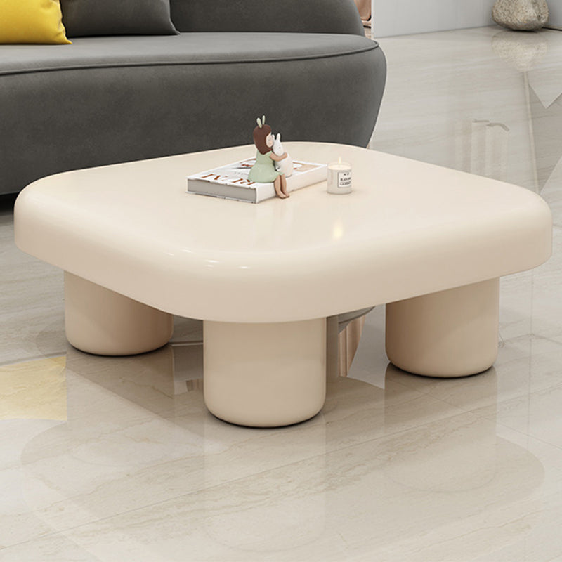 Wood Square Coffee Cocktail Table White 4 Legs Coffee or End Table