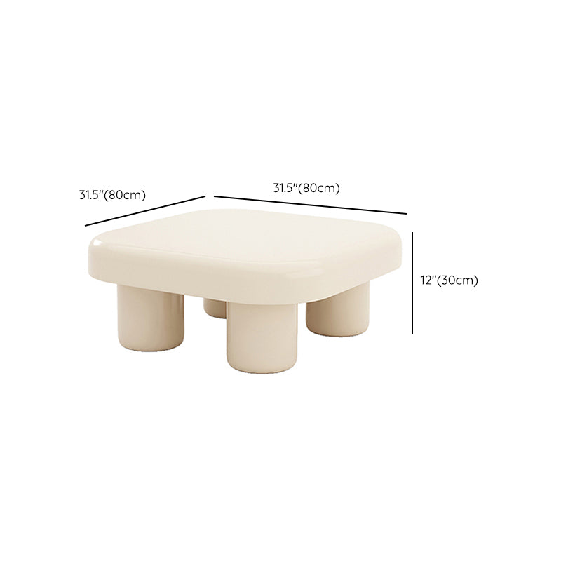 Wood Square Coffee Cocktail Table White 4 Legs Coffee or End Table