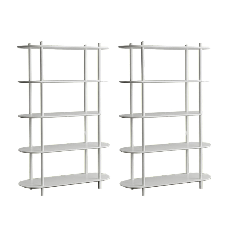 Wood Oval End Table with 4 Legs Base Storage Living Room Corner Table