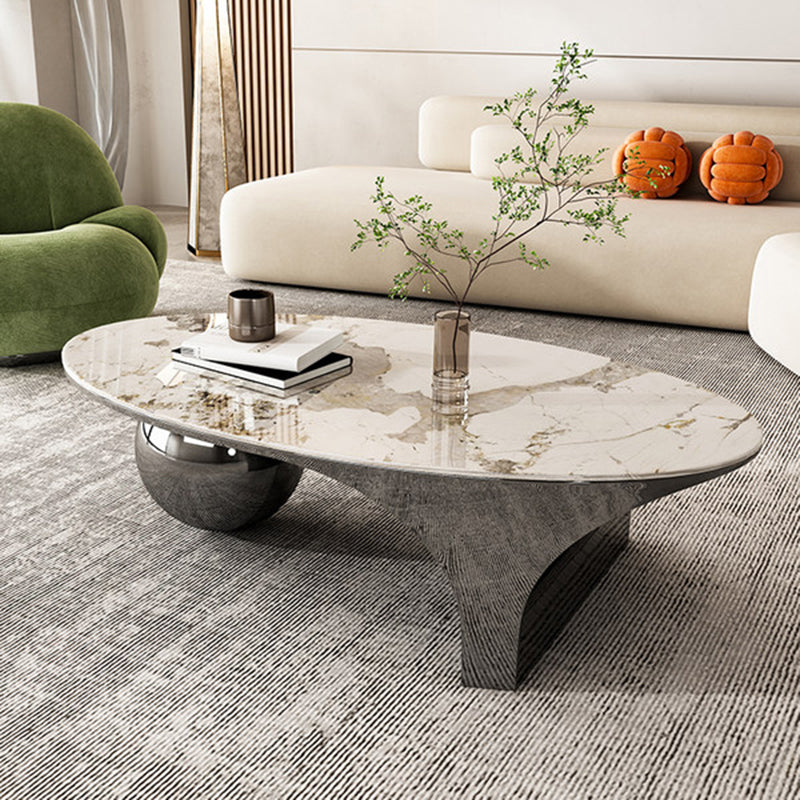 Slate Coffee Cocktail Table Glam Abstract Coffee or End Table