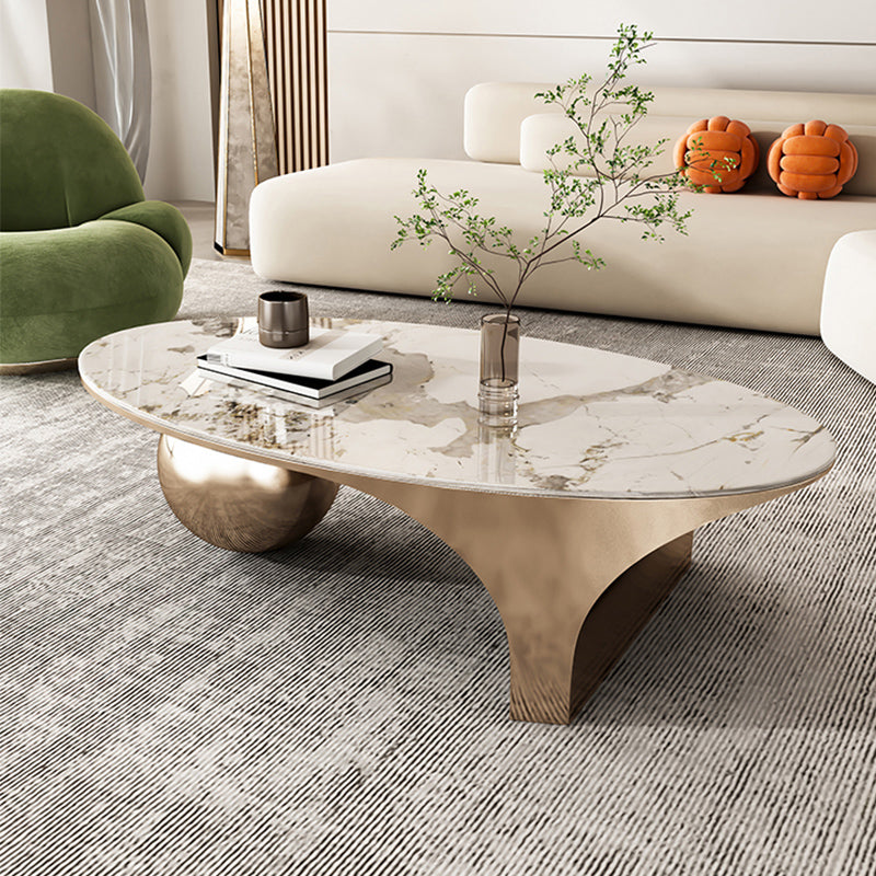 Slate Coffee Cocktail Table Glam Abstract Coffee or End Table