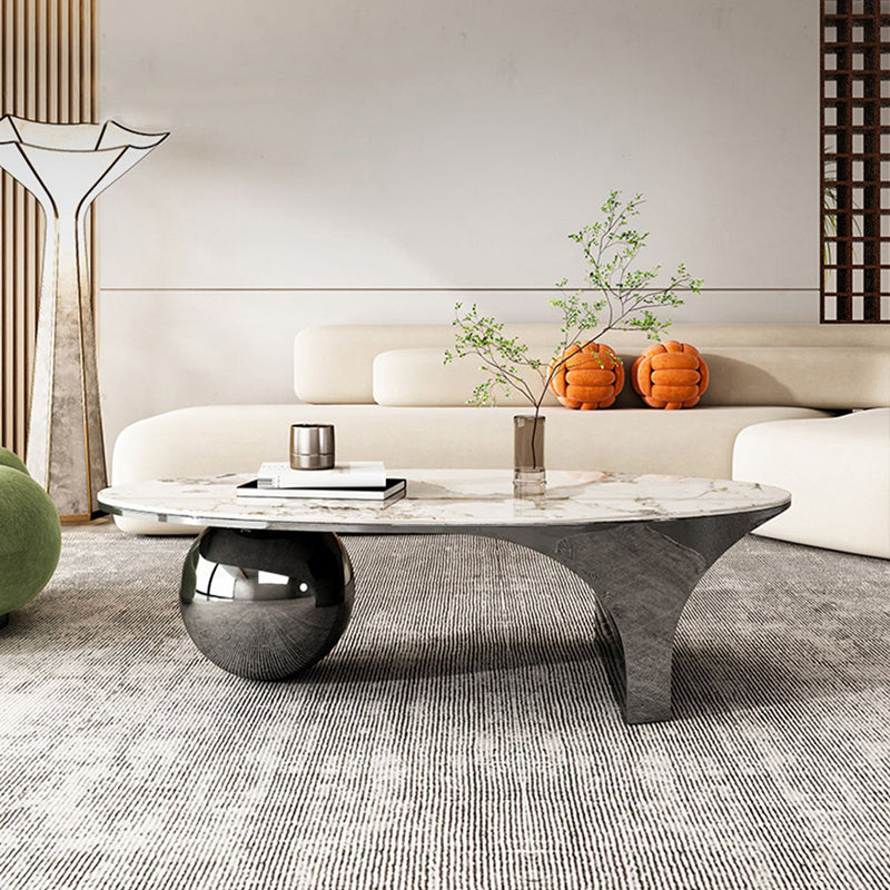 Slate Coffee Cocktail Table Glam Abstract Coffee or End Table