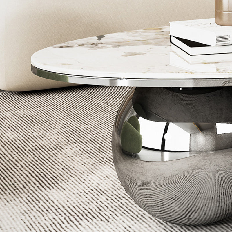 Slate Coffee Cocktail Table Glam Abstract Coffee or End Table
