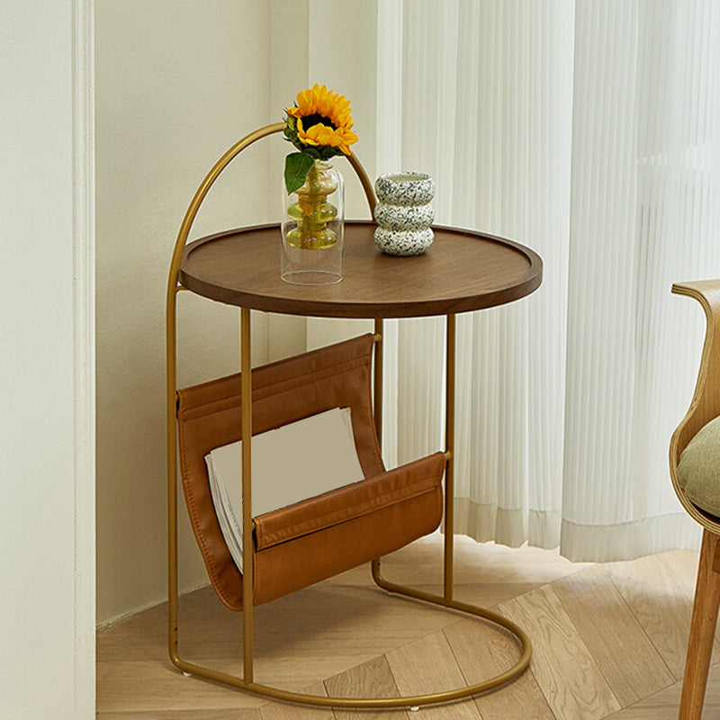 Tray Top Corner Table in Brone with Storage C Side Accent Side  Table