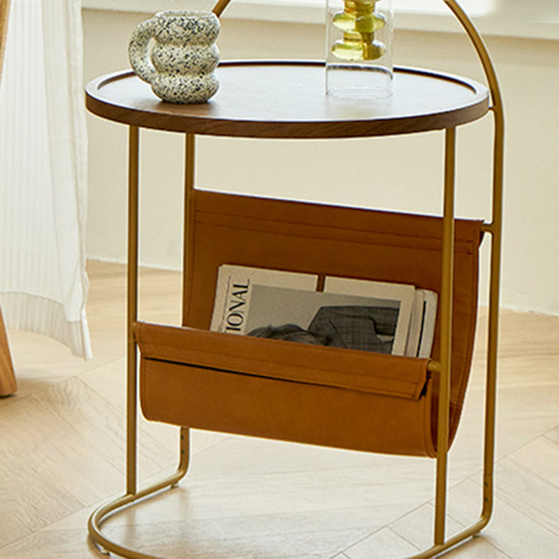 Tray Top Corner Table in Brone with Storage C Side Accent Side  Table