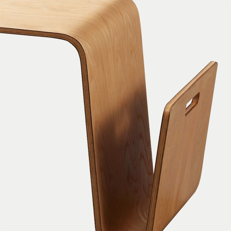 Contemporary Side End Table Solid Wood with Storage Living Room Corner Table