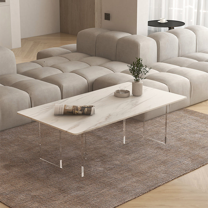 Slate Top Coffee Cocktail Table Sled Rectangle Coffee or End Table