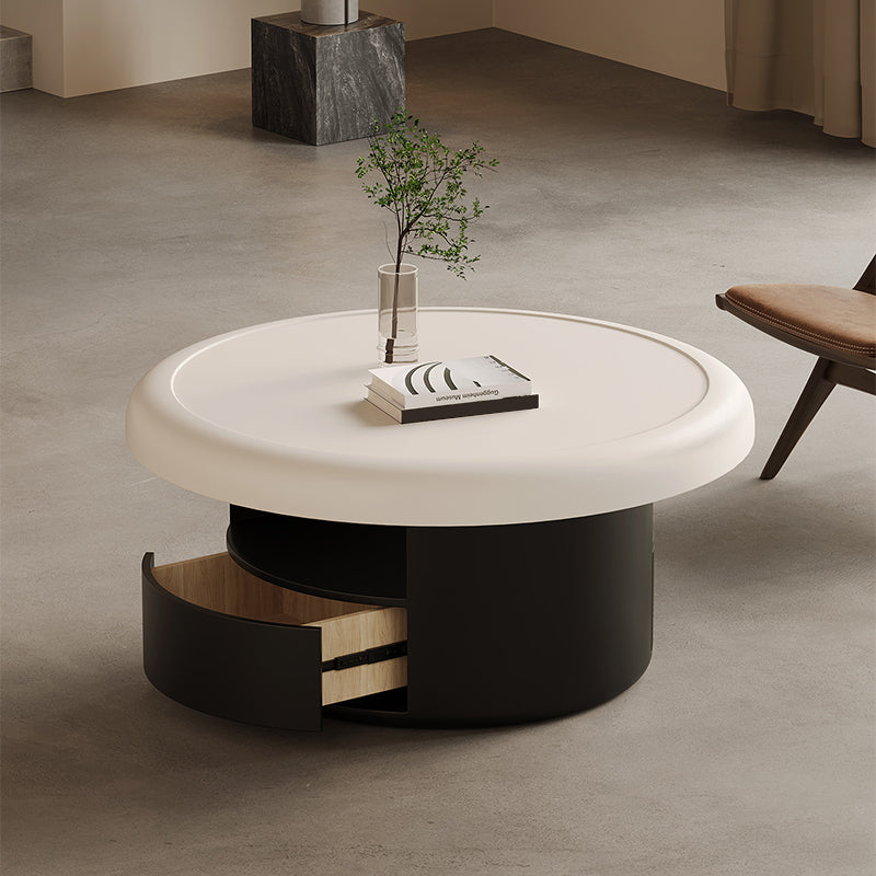 Contemporary Cocktail Table Round Pedestal Coffee Cocktail Table