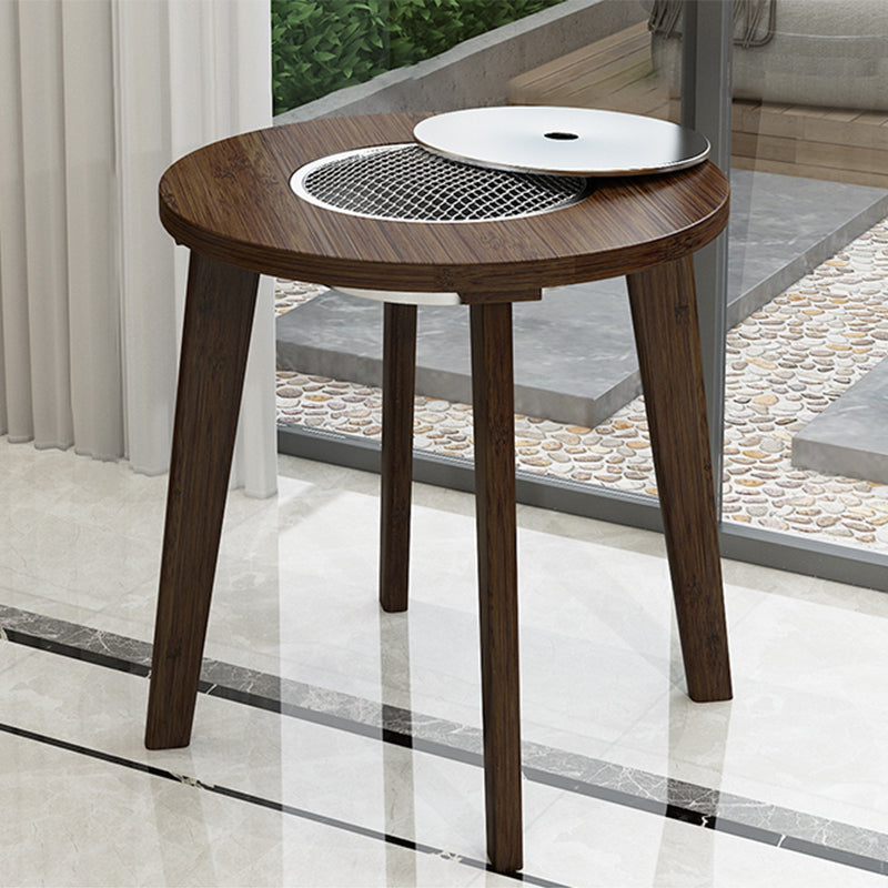 Farmhouse 4 Legs Walnut Table Solid Wood Cocktail Table for Living Room