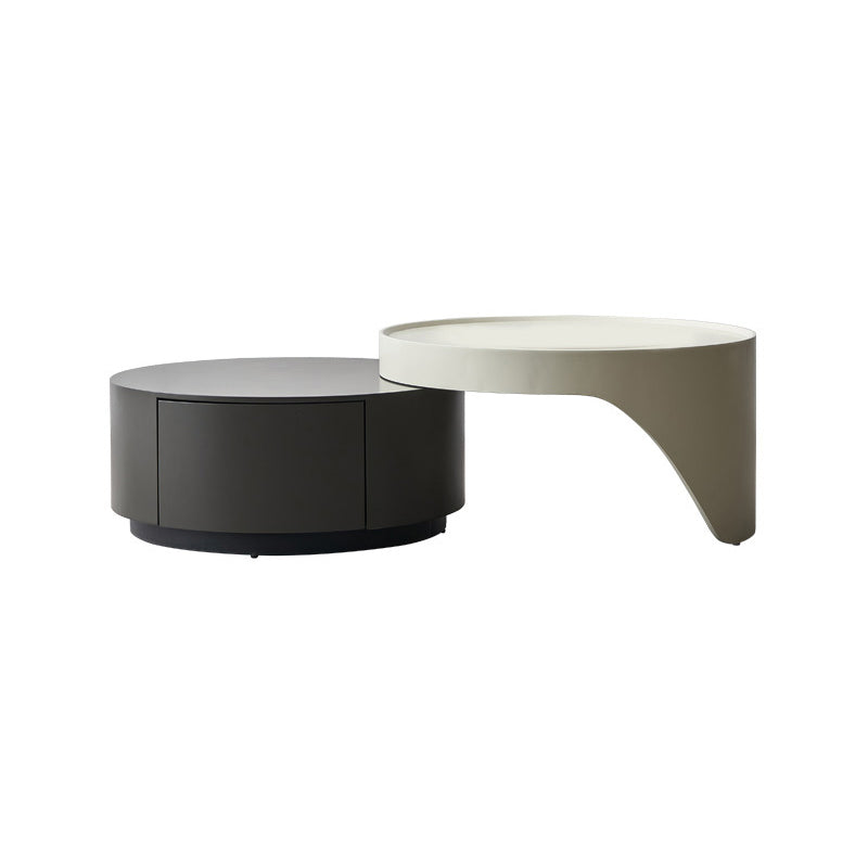 Wood Coffee Cocktail Table with Tray Top Abstract Coffee or End Table with Storage
