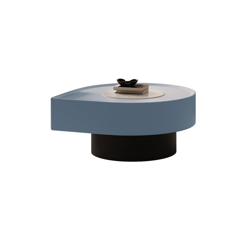 Contemporary Cocktail Table Pedestal Stone Coffee Cocktail Table