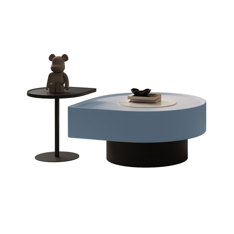 Contemporary Cocktail Table Pedestal Stone Coffee Cocktail Table