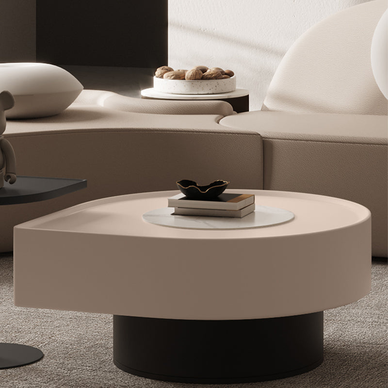 Contemporary Cocktail Table Pedestal Stone Coffee Cocktail Table