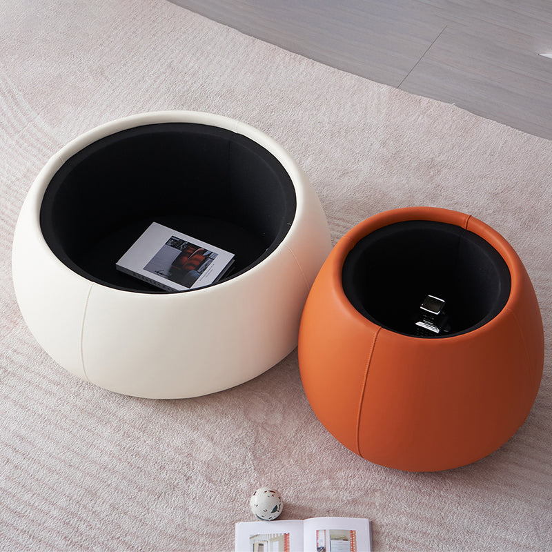 Tray Top Coffee Cocktail Table Wood Drum Coffee or End Table with Trunk Storage