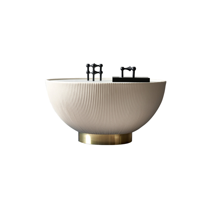 Round Slate Coffee Cocktail Table Abstract Coffee or End Table