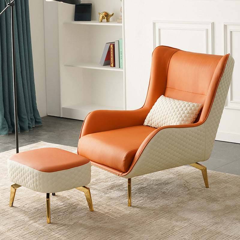 Water Resistant Side Chair Leather Lounge Chair for Living Room