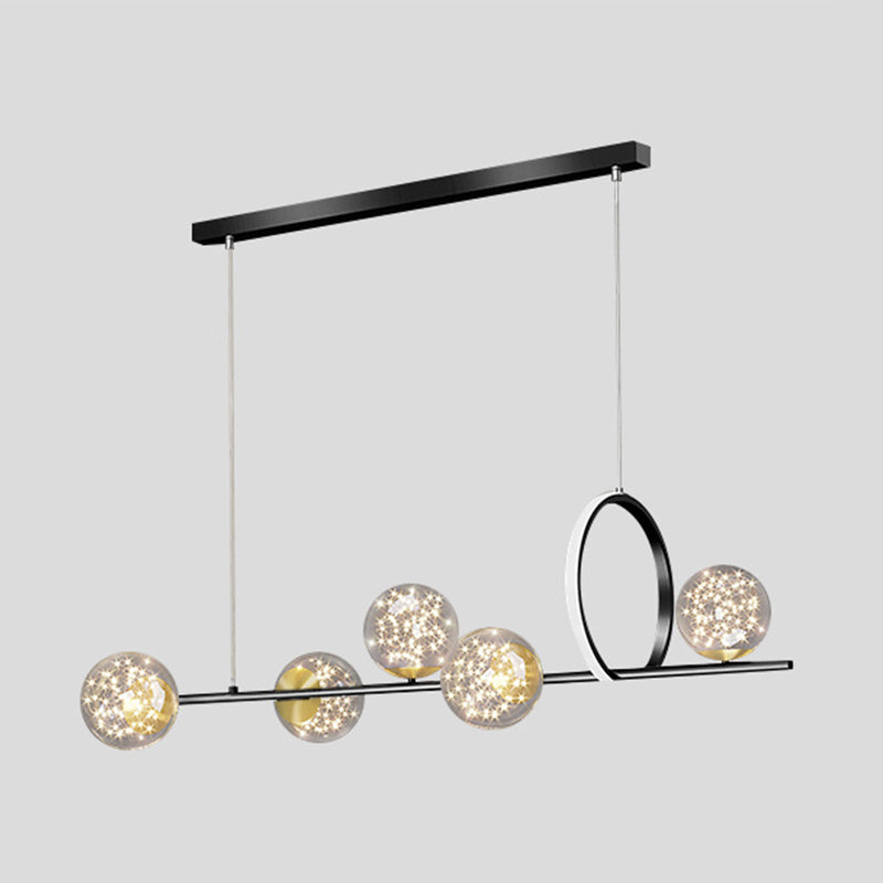 4/5-Light Golden/Black Kitchen Island Lighting LED Modernism Island Pendant Lighting