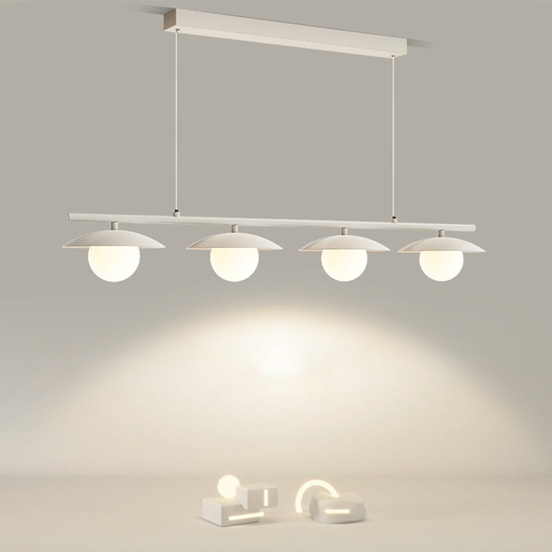 3/4-Light Modernism White Kitchen Island Lighting LED Island Pendant Lighting