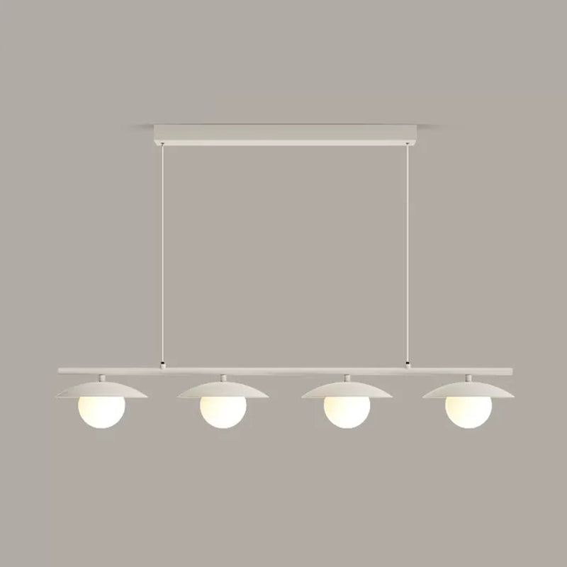 3/4-Light Modernism White Kitchen Island Lighting LED Island Pendant Lighting